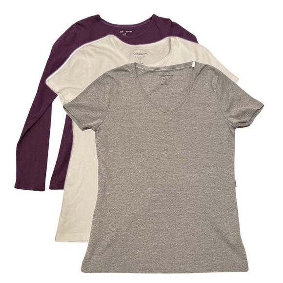 Croft and barrow Tees Women’s Small Purple Gray White Variety Pack (3 Shirts) - Picture 1 of 10